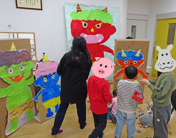 大きな鬼に負けないぞ